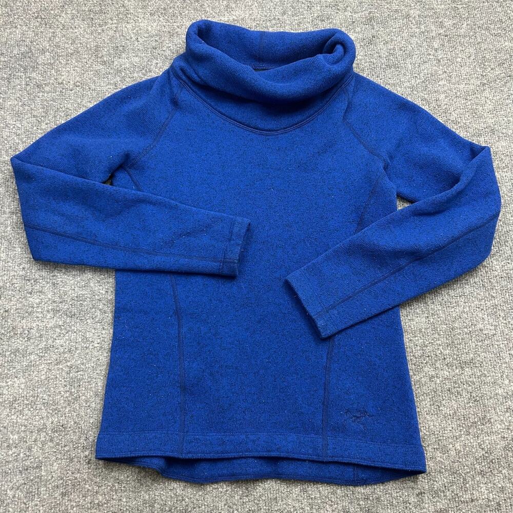 Arc'teryx Women's XS Cowl Neck Fleece Pullover Sweater Blue Gorpcore